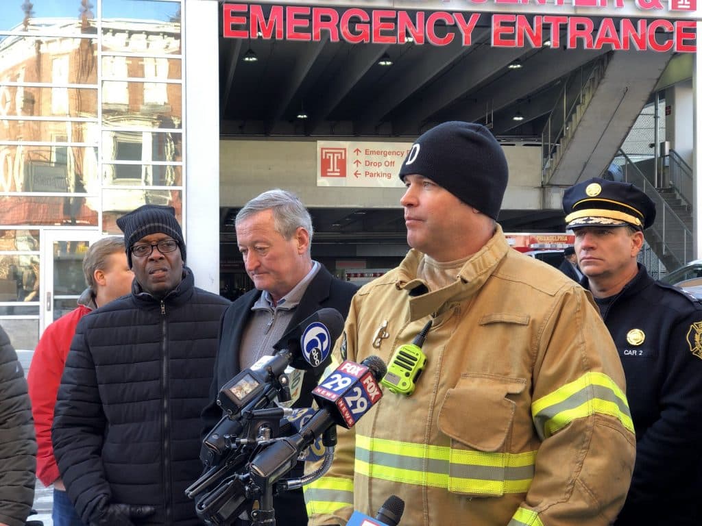 Distinguished Philadelphia Firefighter dies after he's trapped inside home for 30 minutes. (YC.NEWS/NIK HATZIEFSTATHIOU)