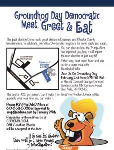 Democratic "Meet, Greet & Eat" event that took place on the same night as Margo Davidson's accident on Feb 2. 