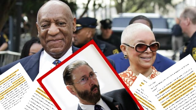 Actor and comedian Bill Cosby and his wife Camille arrive for the closing arguments in the retrial of his sexual assault case at the Montgomery County Courthouse in Norristown, Pennsylvania on April 24, 2018. (Photo: DOMINICK REUTER/AFP/Getty Images) & Montgomery County Judge Steven O’Neill returns to the courtroom after a lunch recess to preside over Bill Cosby’s sexual assault retrial at the Montgomery County Courthouse in Norristown. The judge ruled Friday that Cosby is to be confined to his mansion until sentencing (Pool Photo/Associated Press)