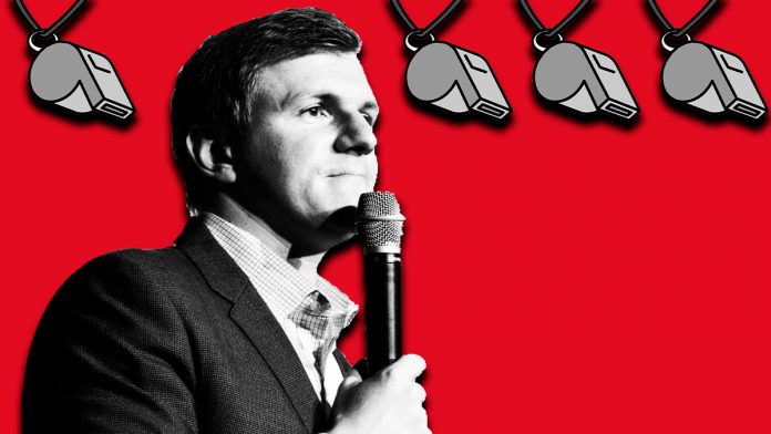 James O’Keefe Challenges Floridians to Blow the Whistle Against Corruption (YC.NEWS Illustration/Recreation)