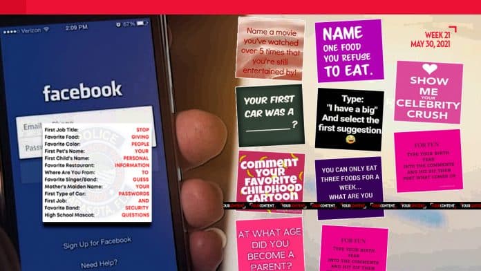Facebook users unwittingly partake in viral password hint scam by 'playing question games'