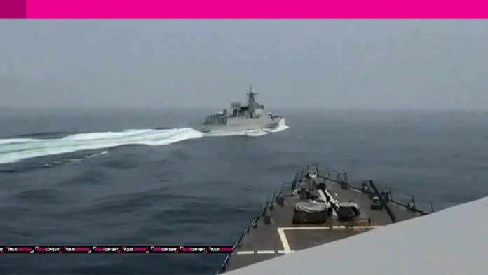 Chinese Warship's Provocative Maneuver Near Taiwan: US Destroyer's Close Call.