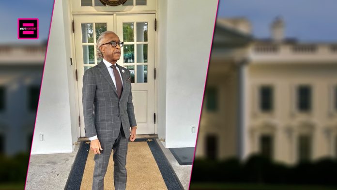 Al Sharpton Poses for Picture at White House After West Wing Meeting